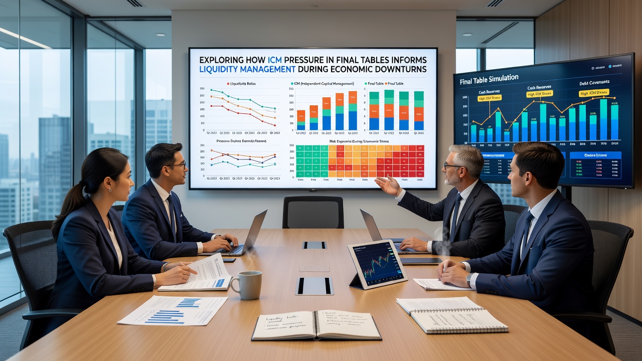 Financial charts showing liquidity ratios and cash reserve adjustments during periods of market stress